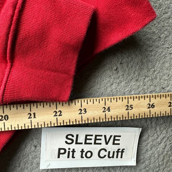 Nike Full Zip Hoodie Jacket Sweatshirt Mens Large Red 148781-648 Red Swoosh - Picture 4 of 13